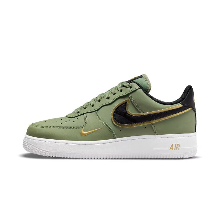 ΝІКЕ ΑΙR FΟRСΕ 1 DOUBLE SWOOSH OLIVE GOLD SCHWARZ